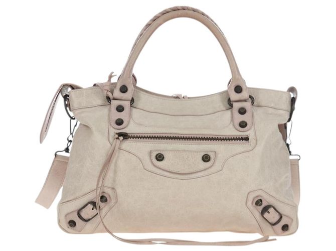 BALENCIAGA Borsa a mano The Town in pelle 2way Rosa 240579 Auth 200558M - vista 13