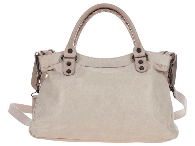 BALENCIAGA Borsa a mano The Town in pelle 2way Rosa 240579 Auth 200558M - vista 2