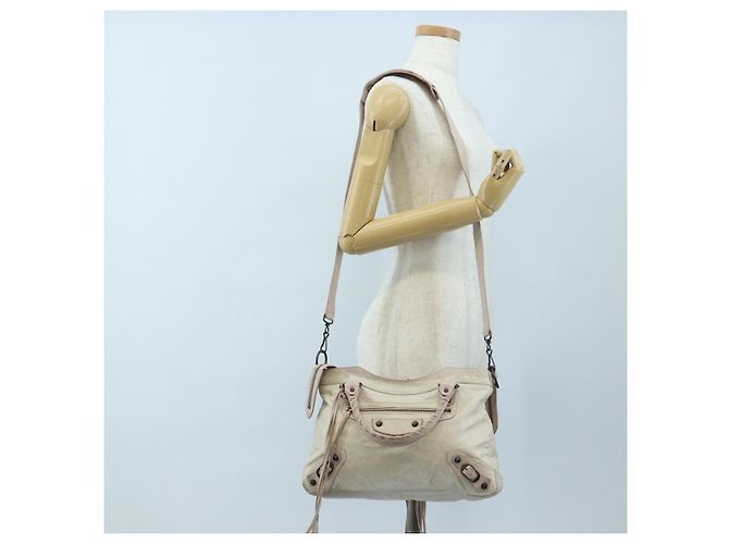 BALENCIAGA Borsa a mano The Town in pelle 2way Rosa 240579 Auth 200558M - vista 32