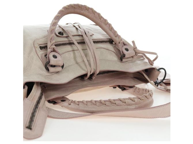 BALENCIAGA Borsa a mano The Town in pelle 2way Rosa 240579 Auth 200558M - vista 6