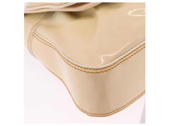 FENDI Handtasche Lackleder Ivory Auth 200489 Roh - Ansicht 15