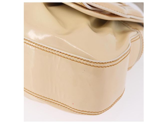 FENDI Handtasche Lackleder Ivory Auth 200489 Roh - Ansicht 16