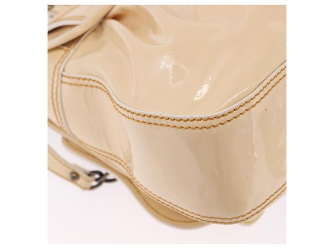 FENDI Handtasche Lackleder Ivory Auth 200489 Roh - Ansicht 17