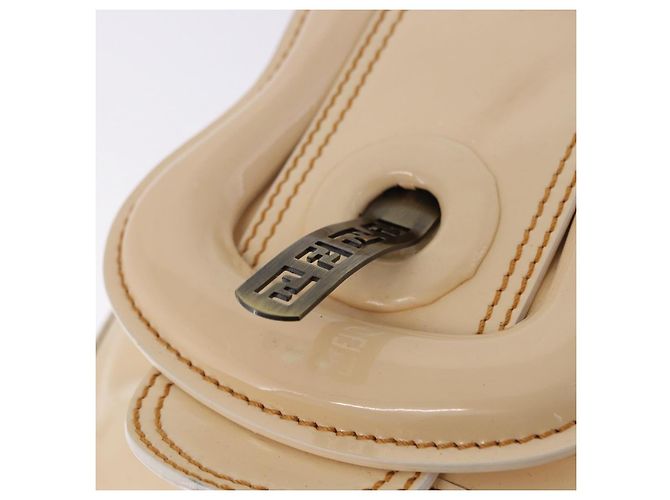 FENDI Handtasche Lackleder Ivory Auth 200489 Roh - Ansicht 20
