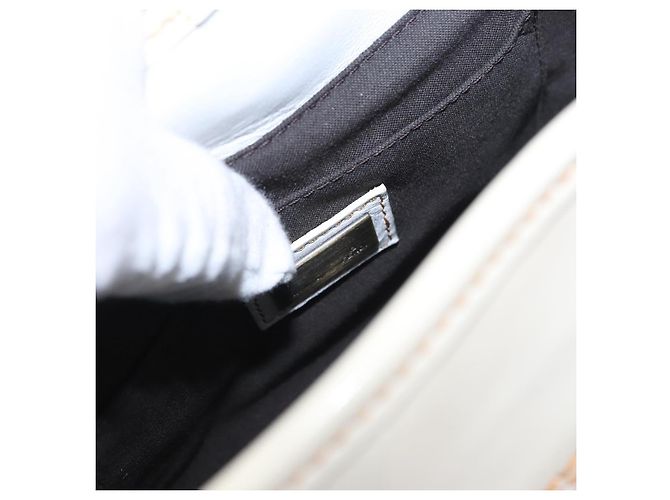 FENDI Handtasche Lackleder Ivory Auth 200489 Roh - Ansicht 21
