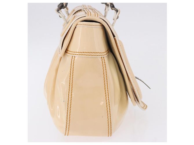 FENDI Handtasche Lackleder Ivory Auth 200489 Roh - Ansicht 4