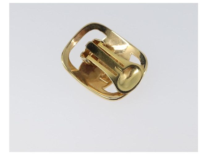Orecchini Salvatore Ferragamo Vala Metal Gold Tone Auth SW2866 - vista 3