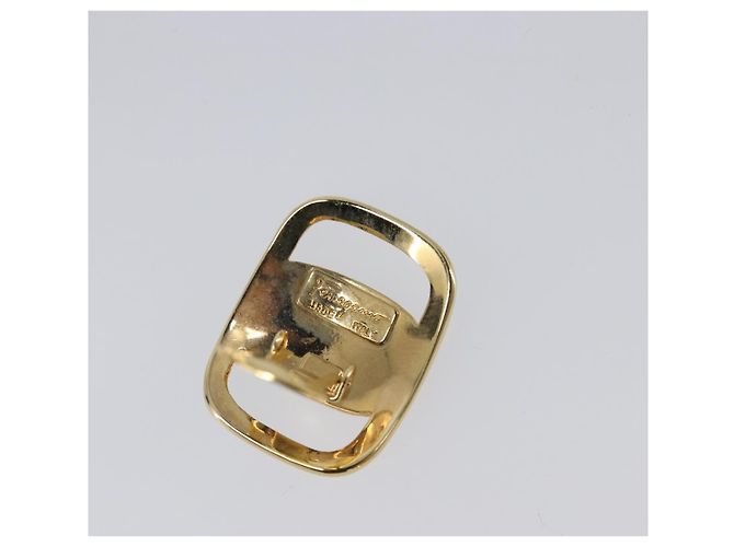 Orecchini Salvatore Ferragamo Vala Metal Gold Tone Auth SW2866 - vista 5