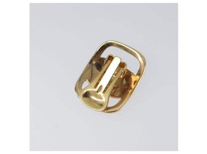 Orecchini Salvatore Ferragamo Vala Metal Gold Tone Auth SW2866 - vista 7
