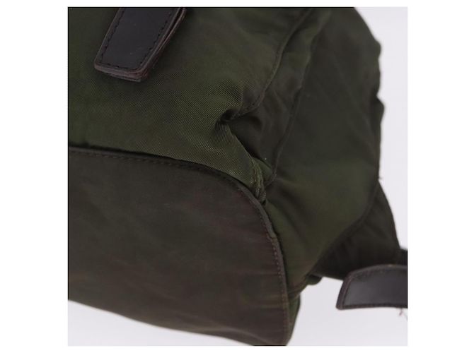 Zaino PRADA Nylon Khaki Silver Auth hk4019 Argento Cachi - vista 17