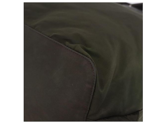 Zaino PRADA Nylon Khaki Silver Auth hk4019 Argento Cachi - vista 19