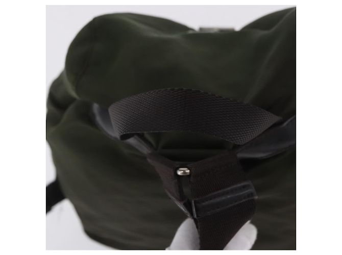 Zaino PRADA Nylon Khaki Silver Auth hk4019 Argento Cachi - vista 7