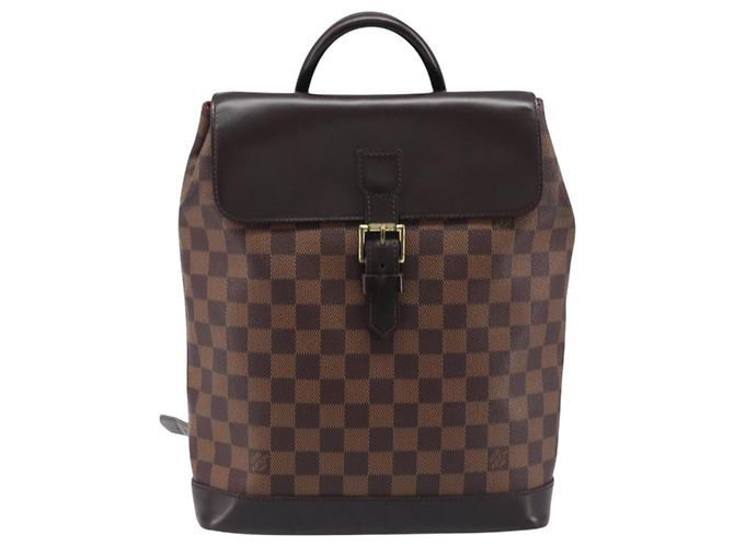 Mochila LOUIS VUITTON Damier Ebene Soho N51132 LV Auth ka6086 - vista 13