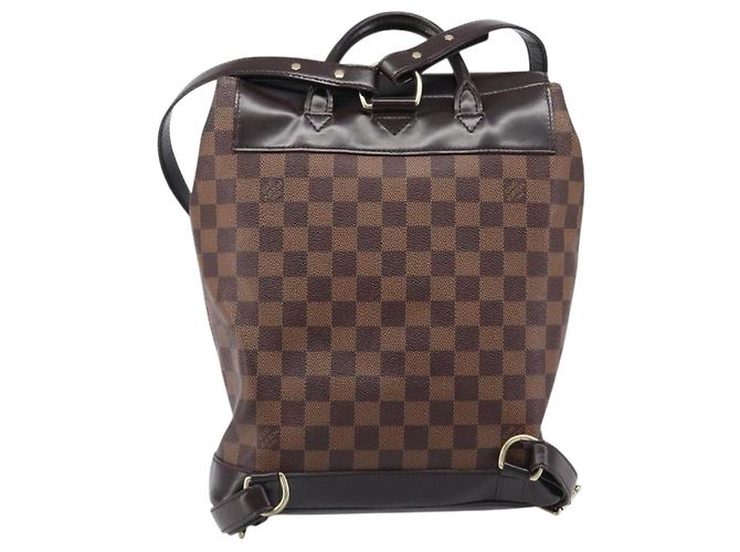 Mochila LOUIS VUITTON Damier Ebene Soho N51132 LV Auth ka6086 - vista 2