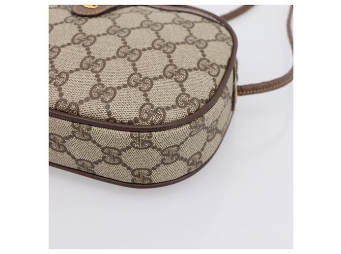 Borsa GUCCI GG Supreme Web Sherry Line PVC Beige Oro 007 58 6112 Auth 202703 D'oro - vista 14