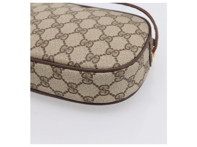 Borsa GUCCI GG Supreme Web Sherry Line PVC Beige Oro 007 58 6112 Auth 202703 D'oro - vista 16