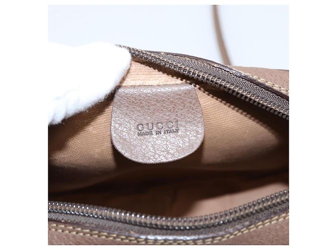 Borsa GUCCI GG Supreme Web Sherry Line PVC Beige Oro 007 58 6112 Auth 202703 D'oro - vista 18