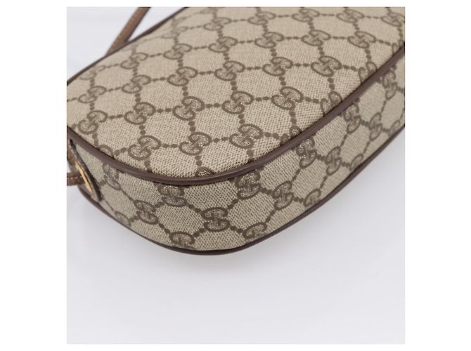Borsa GUCCI GG Supreme Web Sherry Line PVC Beige Oro 007 58 6112 Auth 202703 D'oro - vista 9