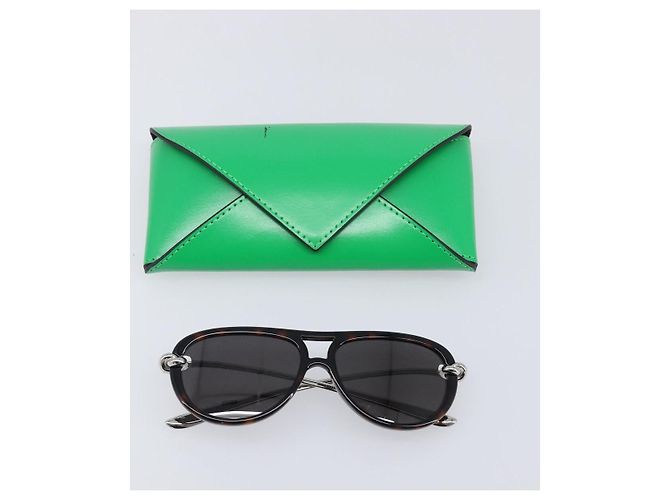 Gafas de sol BOTTEGA VENETA metal Silver Auth BA15670M Plata - vista 12