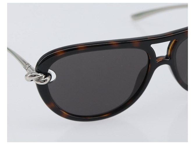 Gafas de sol BOTTEGA VENETA metal Silver Auth BA15670M Plata - vista 5