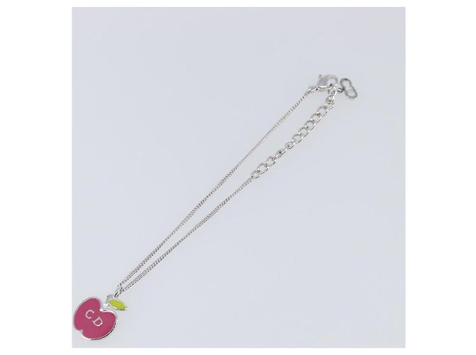 Bracciale Mela Christian Dior metallo Silver Auth SW2815V Argento - vista 2