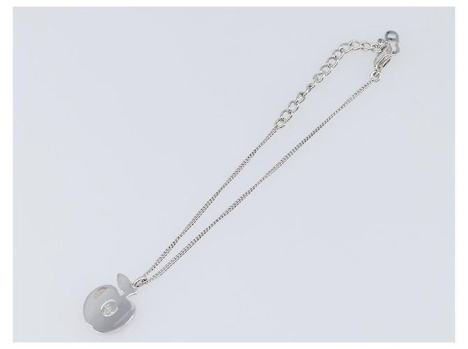 Bracciale Mela Christian Dior metallo Silver Auth SW2815V Argento - vista 8