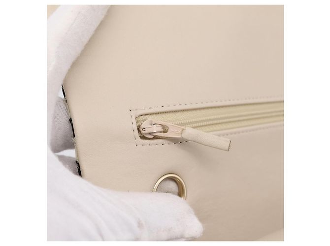 Borsa CHANEL Chain Matelasse 25 in jersey di cotone Nero Bianco gold CC Auth 202910SM D'oro - vista 26