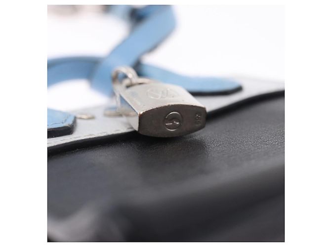 LOUIS VUITTON City Steamer Bag Charm Leather Black Silver LV Auth 202015 Nero Argento - vista 12