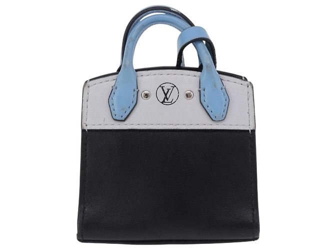 LOUIS VUITTON City Steamer Bag Charm Leather Black Silver LV Auth 202015 Nero Argento - vista 2