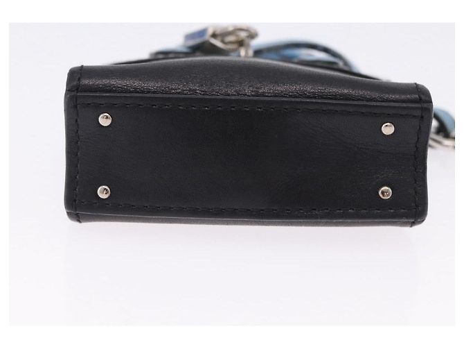 LOUIS VUITTON City Steamer Bag Charm Leather Black Silver LV Auth 202015 Nero Argento - vista 5
