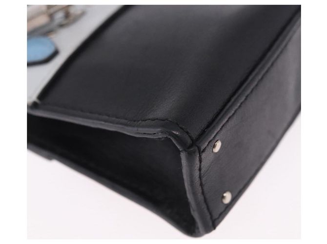 LOUIS VUITTON City Steamer Bag Charm Leather Black Silver LV Auth 202015 Nero Argento - vista 9