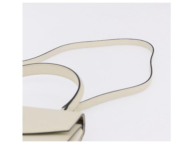 Salvatore Ferragamo Hand Bag Leather 2way Ivory Silver Auth 199898 Silvery Cream - view 15