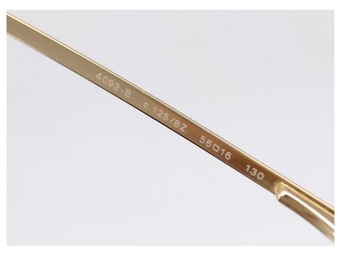 CHANEL CC Randlose Strass-Sonnenbrille aus Metall Brown CC Auth am12579M Braun - Ansicht 10