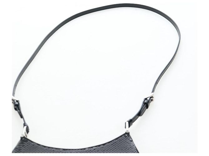 Bolso de hombro PRADA Sequin 2way Black Silver Auth 203265SAM Negro Plata - vista 14