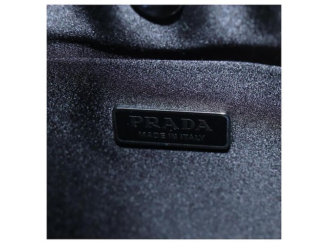Bolso de hombro PRADA Sequin 2way Black Silver Auth 203265SAM Negro Plata - vista 22