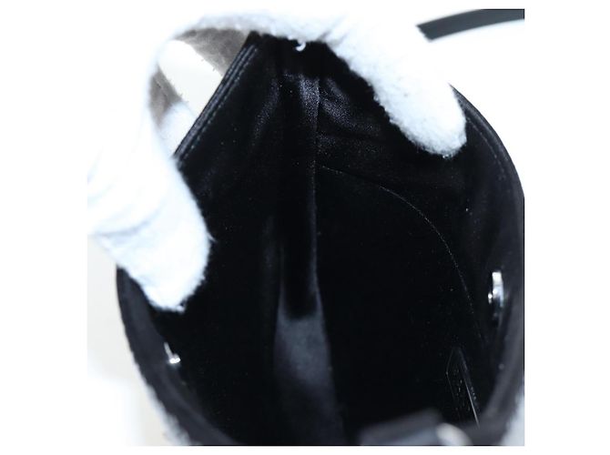 Bolso de hombro PRADA Sequin 2way Black Silver Auth 203265SAM Negro Plata - vista 23