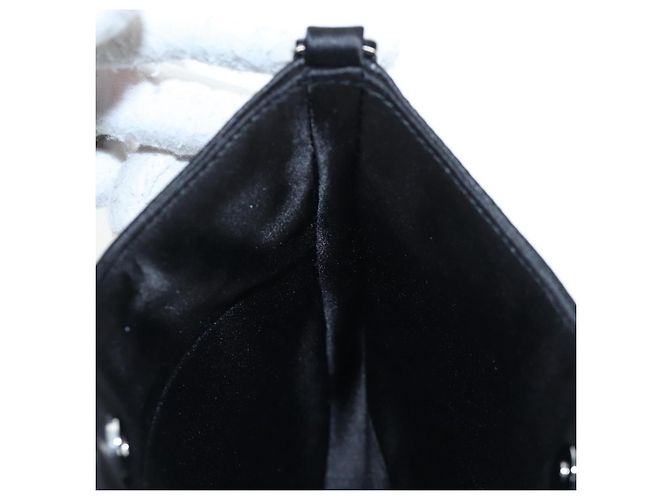 Bolso de hombro PRADA Sequin 2way Black Silver Auth 203265SAM Negro Plata - vista 24