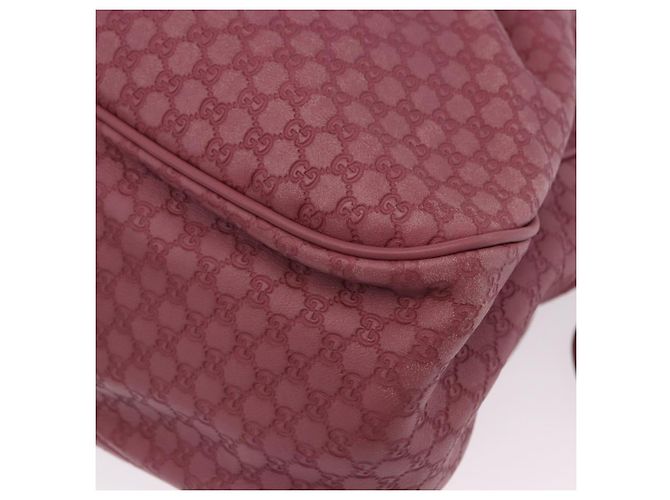 Borsa Tote GUCCI GG Canvas Guccissima Pelle Rosa Oro 296835 Auth 200972V D'oro - vista 17