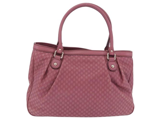 Borsa Tote GUCCI GG Canvas Guccissima Pelle Rosa Oro 296835 Auth 200972V D'oro - vista 2