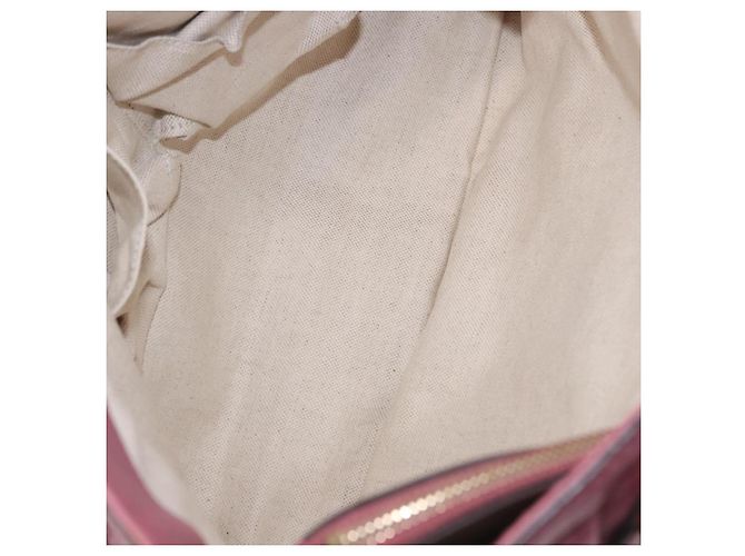 Borsa Tote GUCCI GG Canvas Guccissima Pelle Rosa Oro 296835 Auth 200972V D'oro - vista 21