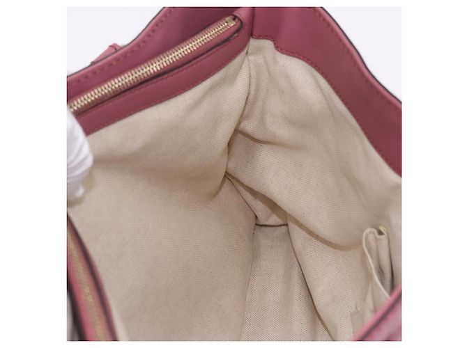Borsa Tote GUCCI GG Canvas Guccissima Pelle Rosa Oro 296835 Auth 200972V D'oro - vista 23