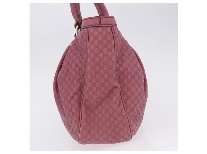 Borsa Tote GUCCI GG Canvas Guccissima Pelle Rosa Oro 296835 Auth 200972V D'oro - vista 3