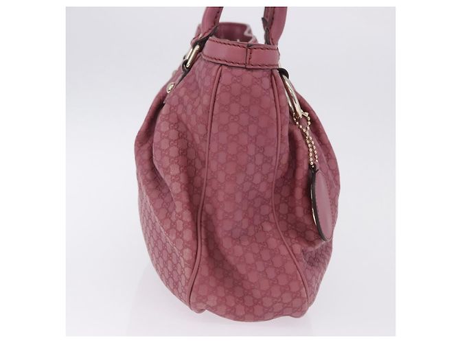Borsa Tote GUCCI GG Canvas Guccissima Pelle Rosa Oro 296835 Auth 200972V D'oro - vista 4