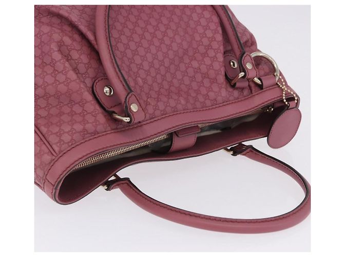 Borsa Tote GUCCI GG Canvas Guccissima Pelle Rosa Oro 296835 Auth 200972V D'oro - vista 6
