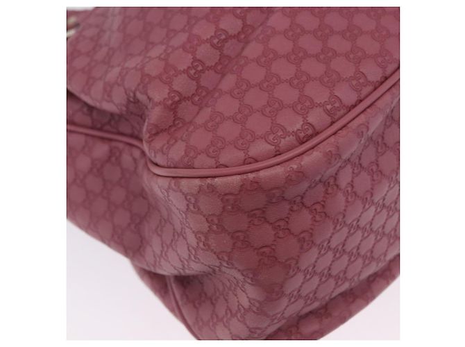 Borsa Tote GUCCI GG Canvas Guccissima Pelle Rosa Oro 296835 Auth 200972V D'oro - vista 8