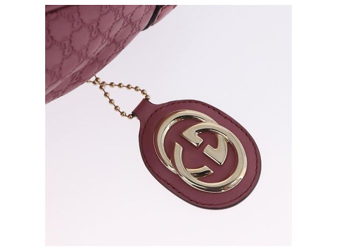 Borsa Tote GUCCI GG Canvas Guccissima Pelle Rosa Oro 296835 Auth 200972V D'oro - vista 9