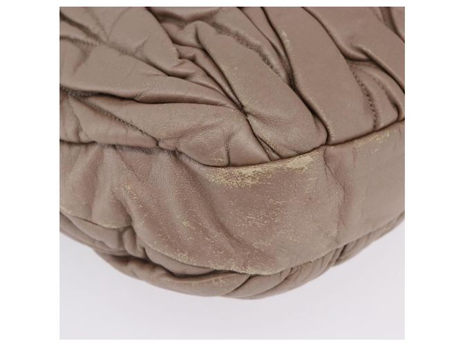 Bolsa Miu Miu Matelassé Bege Silver Auth 199449 Prata - vista 17