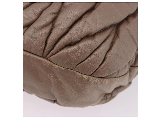 Bolsa Miu Miu Matelassé Bege Silver Auth 199449 Prata - vista 20