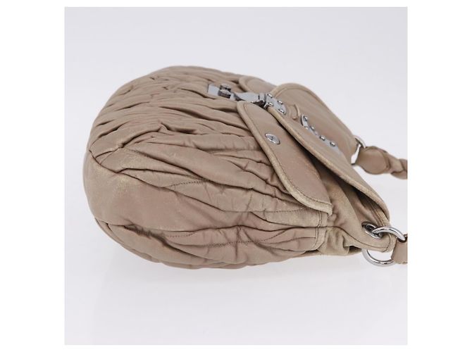 Bolsa Miu Miu Matelassé Bege Silver Auth 199449 Prata - vista 5