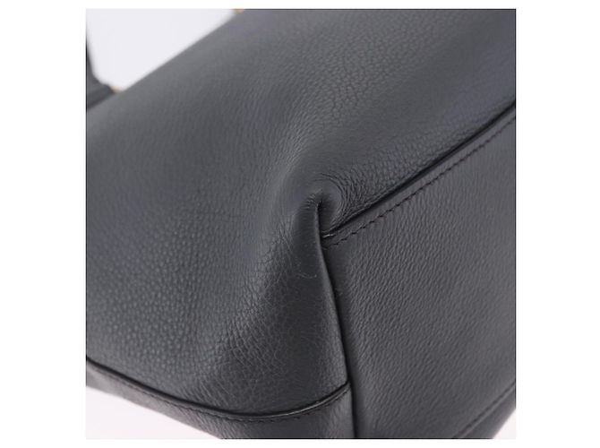 Borsa Tote PRADA in pelle Vittero Dino Grigio Gold Auth 200556A Marrone D'oro - vista 16